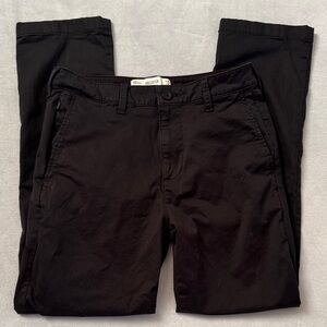 Men's Hollister Slim Straight Black Pants- 29” W